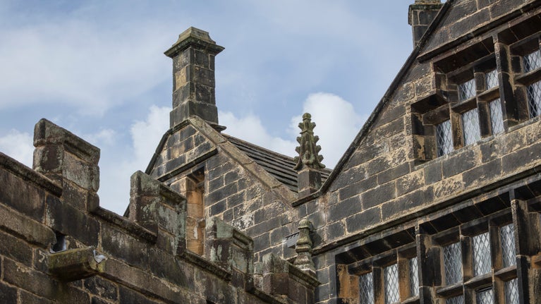 The skyline of East Riddlesden Hall and the Bothy, Yorkshire
